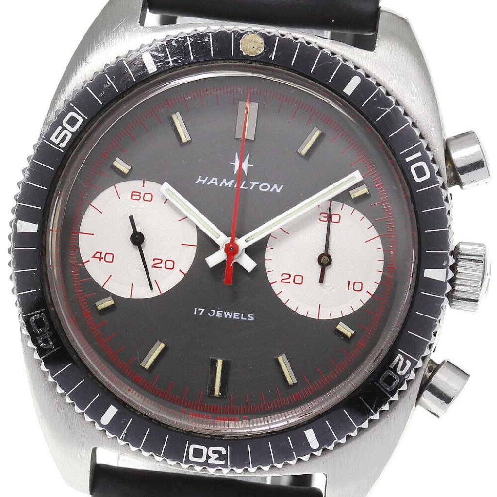 Hamilton Big Eye 64700103 Chronograph Gray Dial Hand Winding Mens Watch746962
